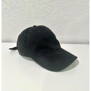 Black Solid Baseball Cap Hat Buckle Back Unisex
